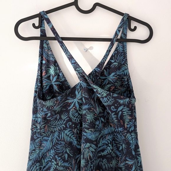 PATAGONIA Women's Its A Forest Navy Jersey Dress Cross Back ~ Size Small - Picture 5 of 12